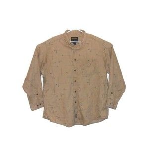 Woolrich Men's 2XL‎ Shirt, Long Sleeve With Fishing Rods Button Up
